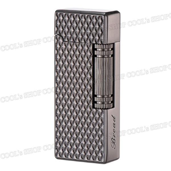 ダイヤカット デザイン スリム ガスライター フリントライター Broad ローラー 横回し 斜め45°着火 送料無料 プレゼント メンズ レディース |  | 11