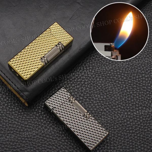 ダイヤカット デザイン スリム ガスライター フリントライター Broad ローラー 横回し 斜め45°着火 送料無料 プレゼント メンズ レディース |  | 06