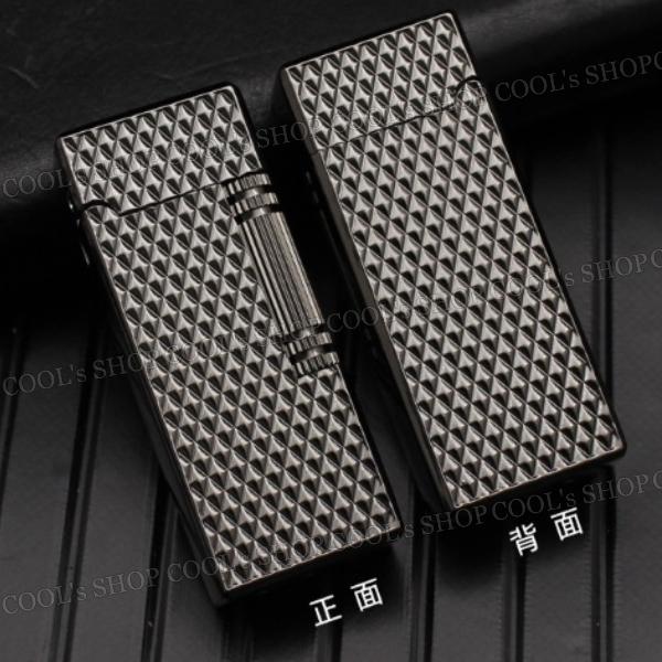 ダイヤカット デザイン スリム ガスライター フリントライター Broad ローラー 横回し 斜め45°着火 送料無料 プレゼント メンズ レディース |  | 09