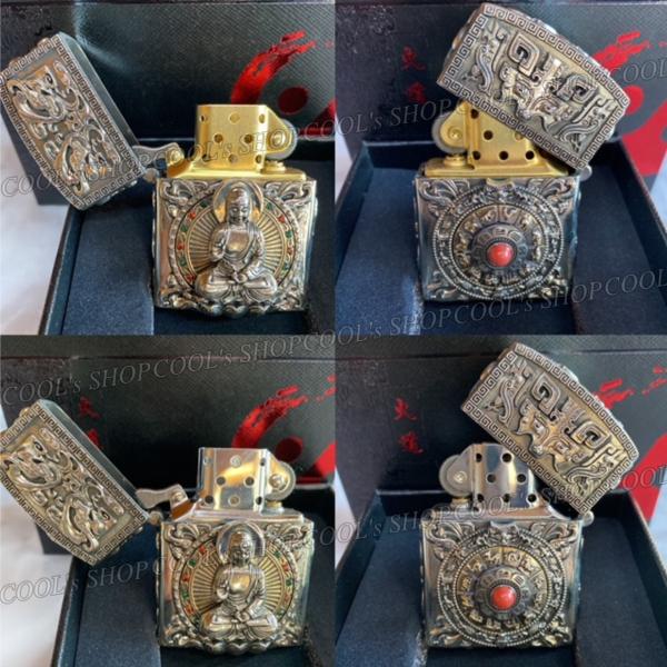 全品送料0円 守護神 申年 未年 開運 幸運 和彫り 和柄 Zorro オイルライター フルメタルジャケット 全面装飾 大日如来 守護仏 Zippo 守り本尊 オイルライター Captains Agency