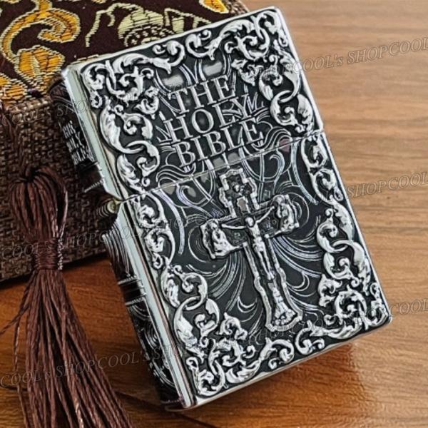 聖書 ホーリーバイブル デザイン フルメタルジャケット オイルライター ZORRO THE HOLY BIBLE 送料無料 ライター
