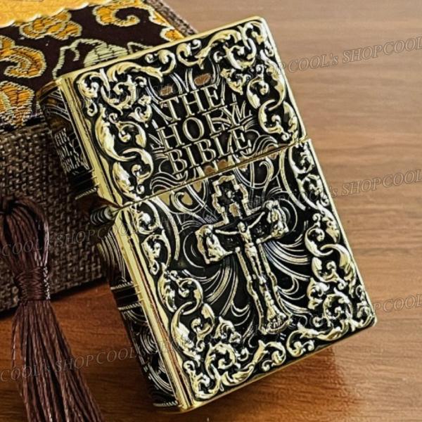 聖書 ホーリーバイブル デザイン フルメタルジャケット オイルライター ZORRO THE HOLY BIBLE 送料無料 ライター