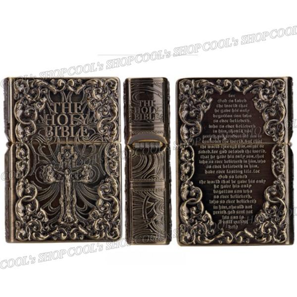 聖書 ホーリーバイブル デザイン フルメタルジャケット オイルライター ZORRO THE HOLY BIBLE 送料無料 ライター
