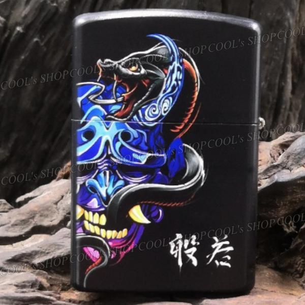 般若 フルカラー デザイン オイルライター ZORRO ZIPPO 同サイズ