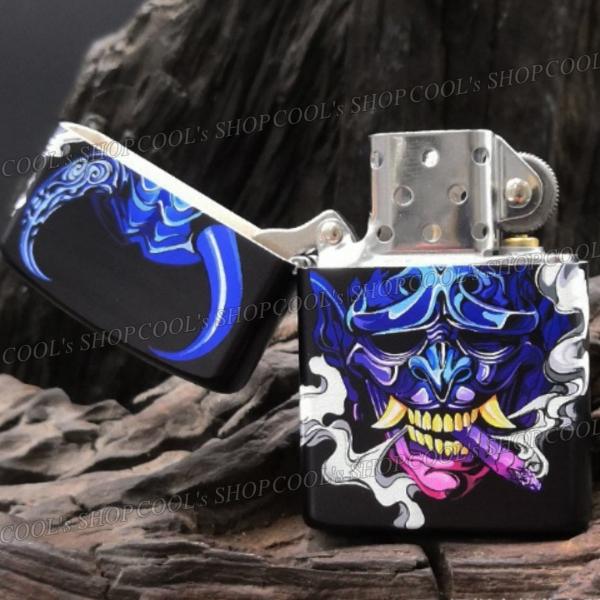 般若 フルカラー デザイン オイルライター ZORRO ZIPPO 同サイズ