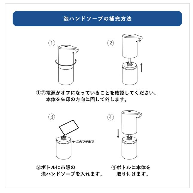 自動泡ハンドソープディスペンサー（非接触タイプ）｜coolstyle-tee｜05