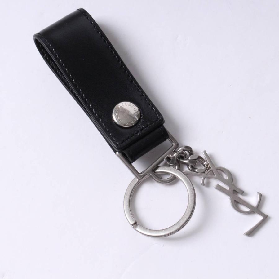 サンローランパリ Saint Laurent Paris メンズ キーリング キーホルダー ブラック Black ロゴ レザー シルバー 5123 0sx0e 1000 全国送料無料 R R メンズファッション専門店tieshack 通販 Yahoo ショッピング