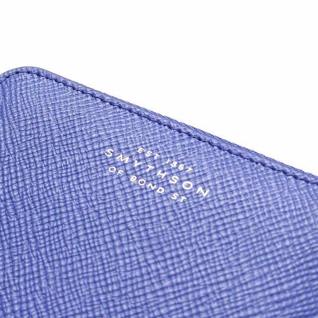 話題の行列 Panama 財布 Smythson スマイソン ブルー Panama ロゴ コインケース スマイソン Smythson パナマ R 全国送料無料 レディース ミニ財布 ウォレット 小銭入れ コバルトブルー コインケース ジップ 財布 Meorboston Org