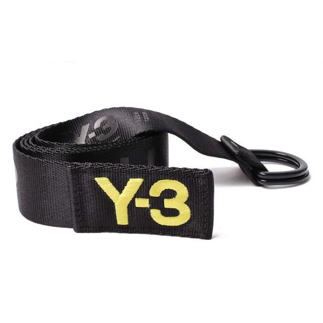 Y 3 ワイスリー メンズ ロゴベルト ストリートベルト Yohji Yamamoto Slogan Belt ブラック イエロー スローガンベルト Mサイズ 全国送料無料 R R メンズファッション専門店tieshack 通販 Yahoo ショッピング