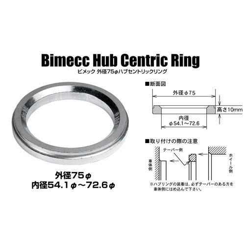 KYO-EI Bimeccハブリング/外径75/内径64.1〜72.6/アルミ製/ビメック