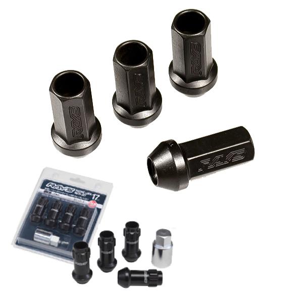 RAYSナット&ロックセット】16個set/キャリイ/スズキ/M12×P1.25/黒/全長