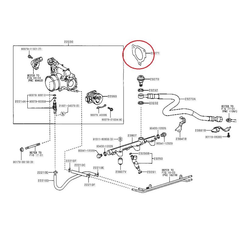 アルテッツァ SXE10 3SGE　スロットル ガスケット トヨタ純正部品 スロットルボデー スロットルボディ 22271-88570 |  | 01