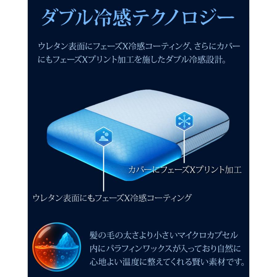 枕 ブルーブラッド チルリズム リバーシブル ひんやり オールシーズン 洗えるカバー  肩こり 首こり 快眠   ギフト プレゼント 実用的  ChillRhythm | BlueBlood | 06