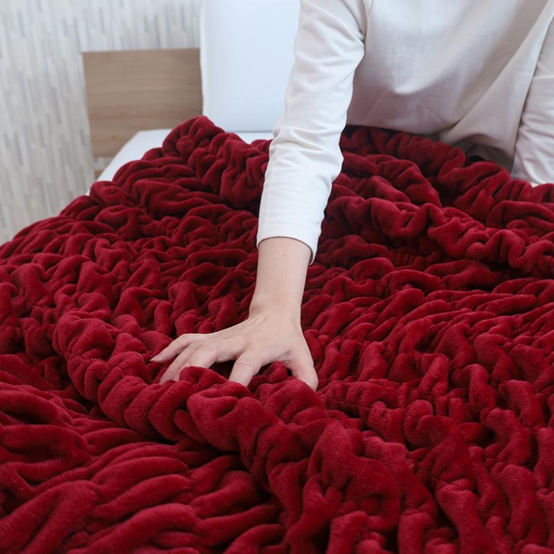 毛布 ブランケット 大判 あったか ふわふわ くしゅくしゅフィット毛布