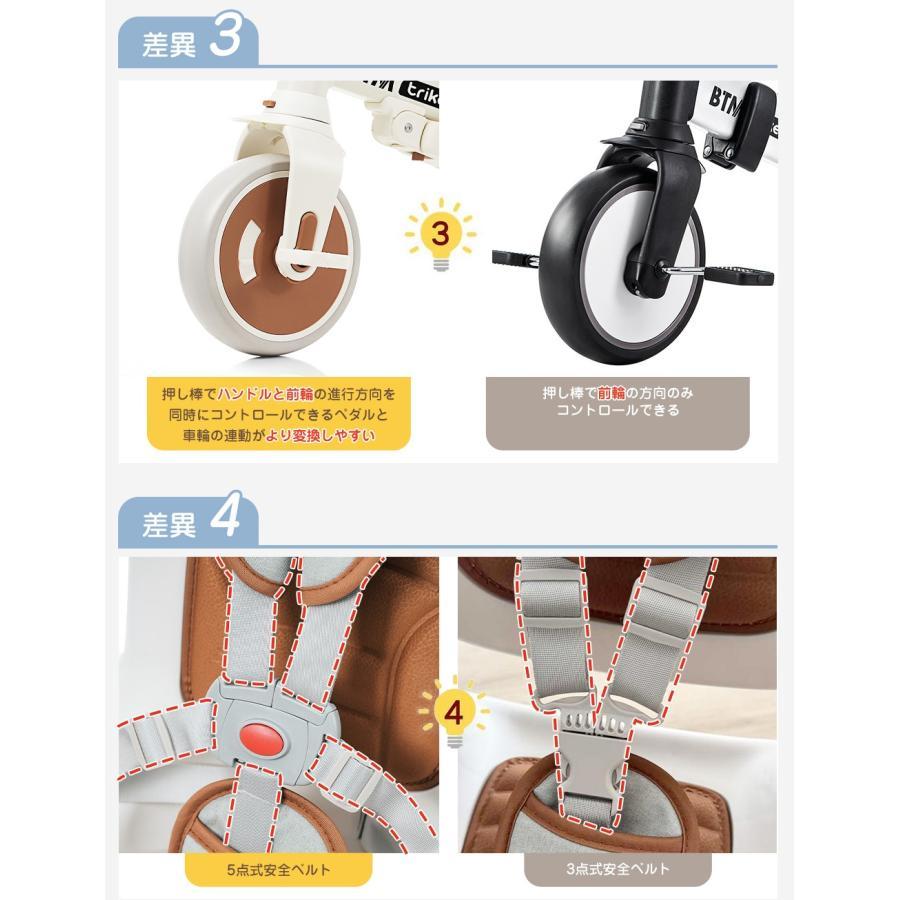 女児用三輪車 Bacany 7in1 三輪車 グレー 1-6歳 おしゃれ安全