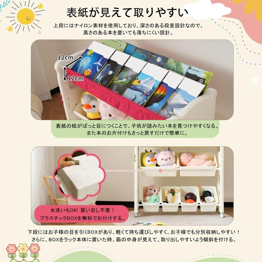 全店5%引クーポン利用！／おもちゃ収納 ラック 絵本ラック 絵本棚 大