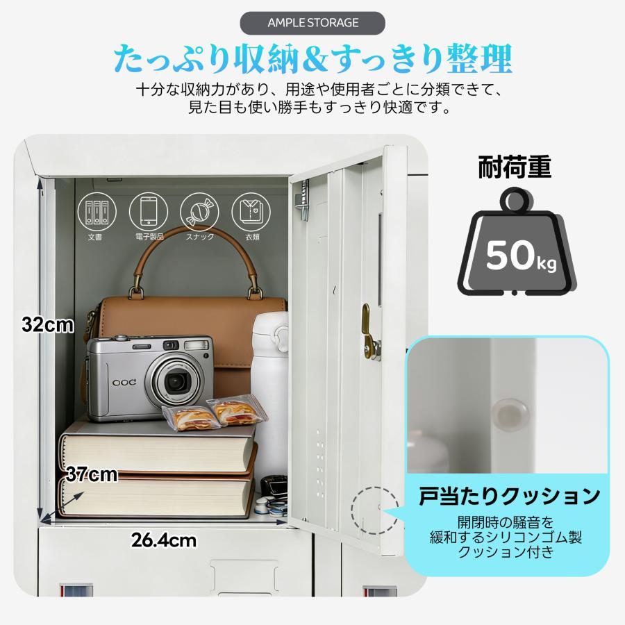 ロッカー オフィスロッカー スチールロッカー 収納 スチール製 3列5段 15人用 鍵付き 名札ホルダー付き 通気口搭載 棚板耐荷重50kg 省スペース 大容量 業務用_4