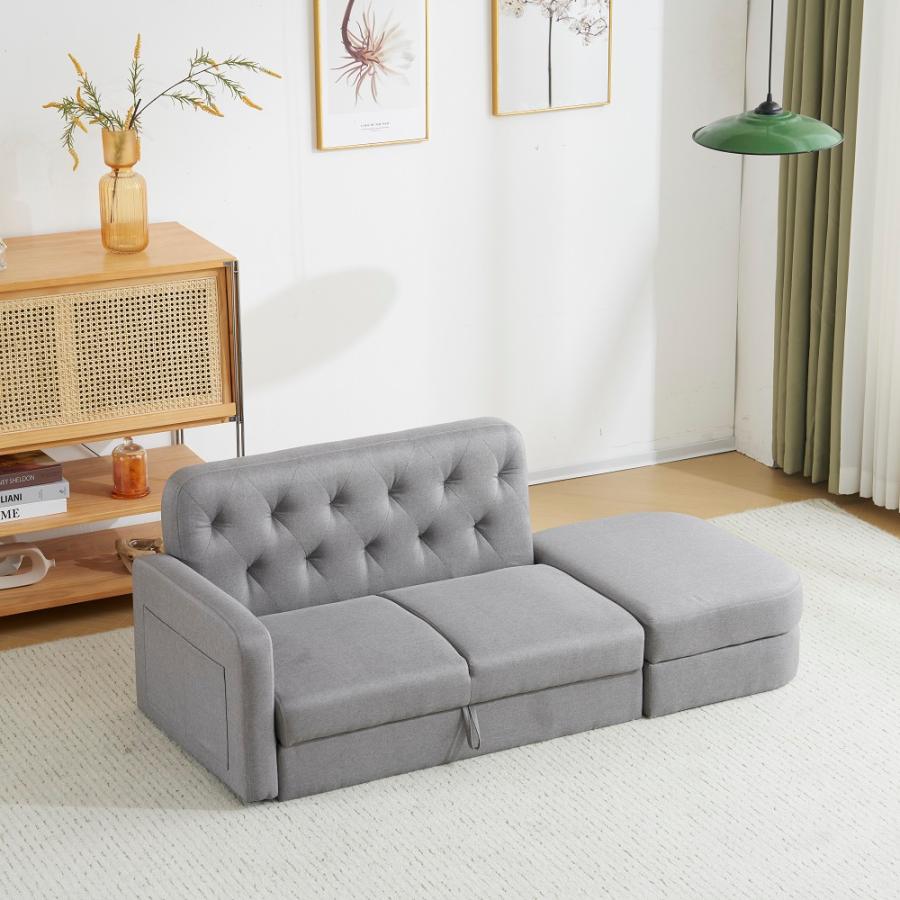 ソファ 2人掛け 収納付き ソファーベッド ローソファ 幅147cm 3人掛け