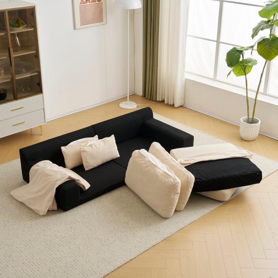 【全店5%OFFクーポン利用！】【カバー洗える】ソファ ローソファー 2人掛け 幅167cm ソファー 3人掛け ソファベッド ローソファー フロアソファー 2.5人