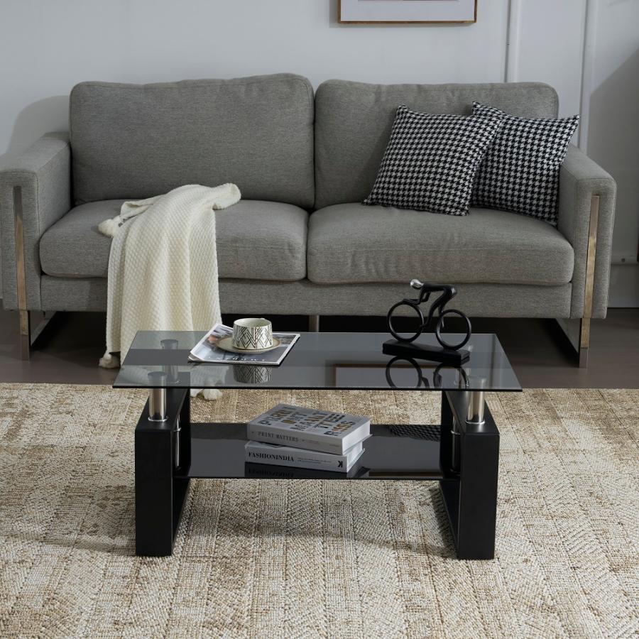 ガラステーブル センターテーブル ローテーブル ガラス天板 収納