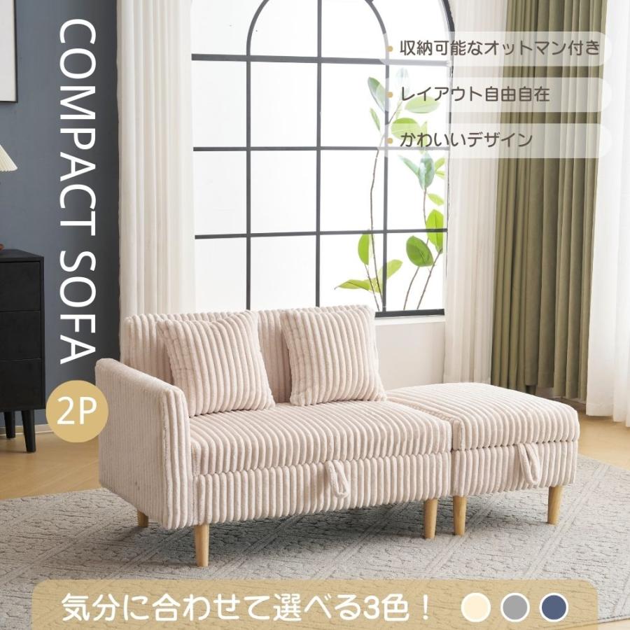 レビュー特典付き】ソファ 収納付き 2人掛け 3人掛け ソファーベッド