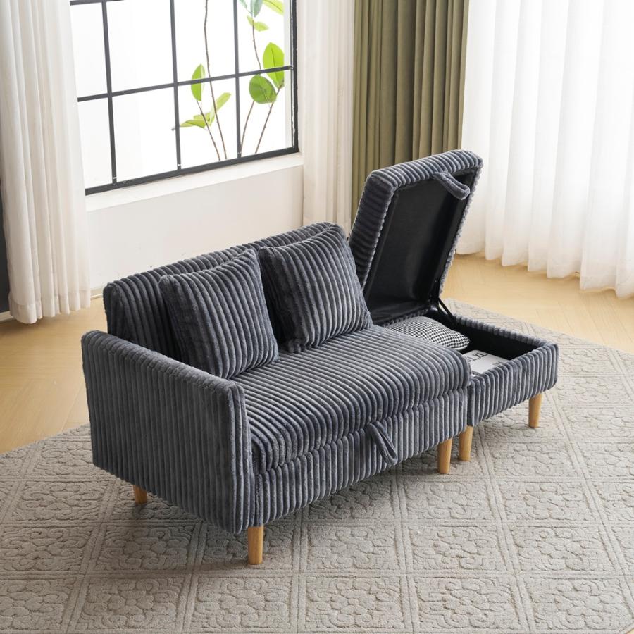 ソファ 収納付き 2人掛け 3人掛け ソファーベッド ローソファ 幅146cm