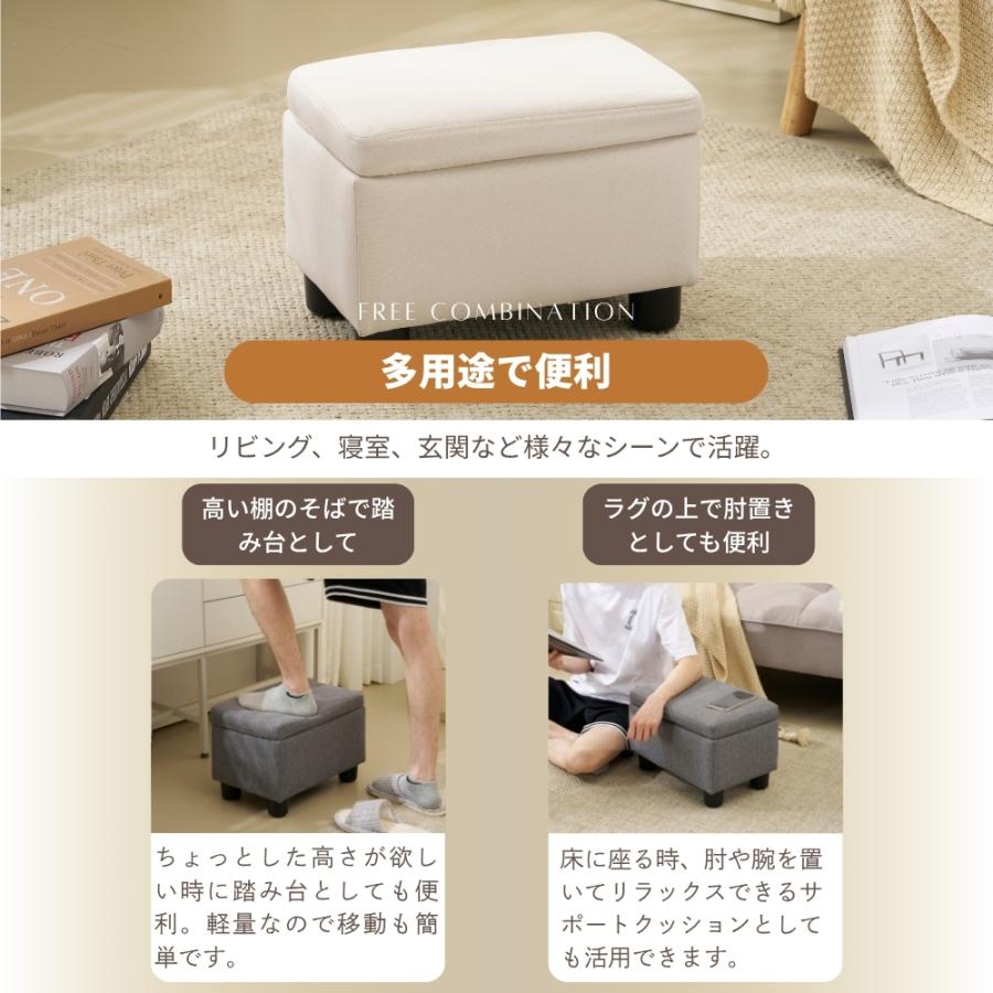300円オフクーポン！9/24 23時まで】オットマン スツール 収納 1人掛け