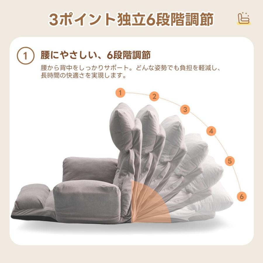 4WAY/完成品】座椅子 折りたたみ 6段調整可能 肘掛け リクライニング