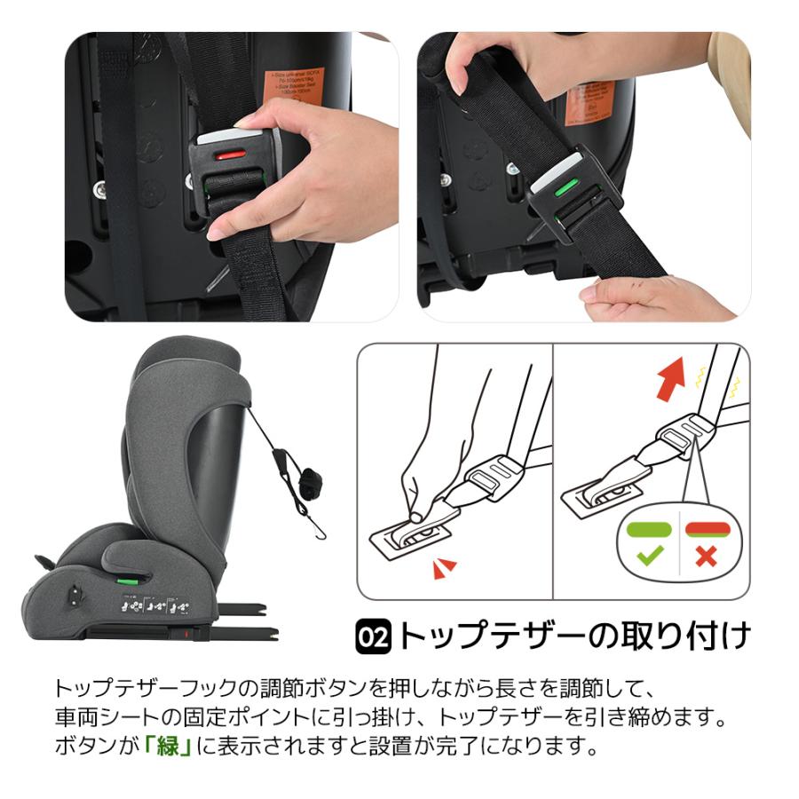 0から9歳　チャイルドシート チャイルドシート ISOFIX 9ヶ月-10歳頃 76〜150cm R129適合