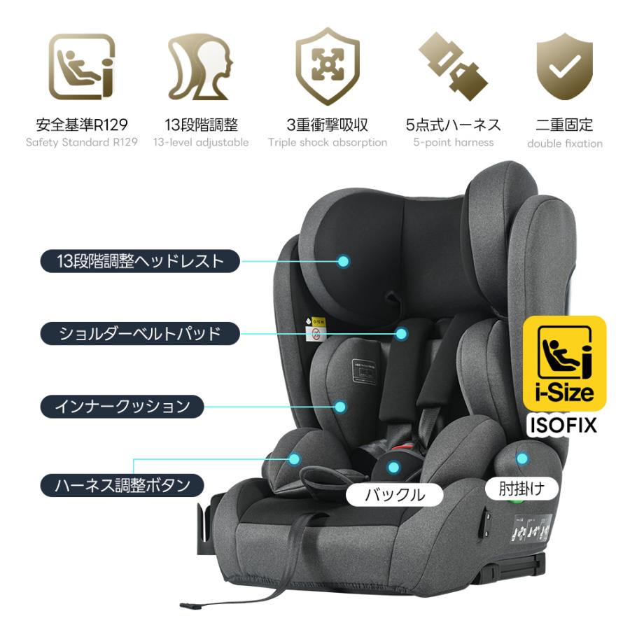 全品5%引クーポン！本日限り】チャイルドシート ISOFIX 9ヶ月-10
