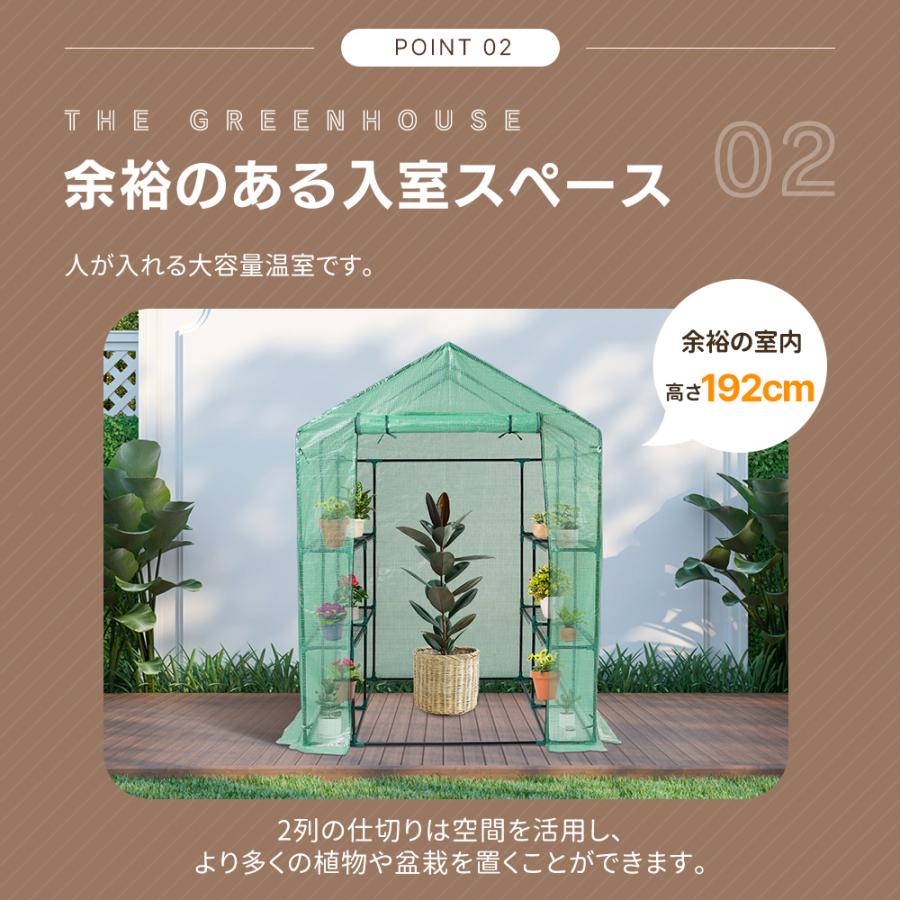 全店5%OFFクーポン利用！】【2枚カバー付き】ビニール温室 温室 左右2