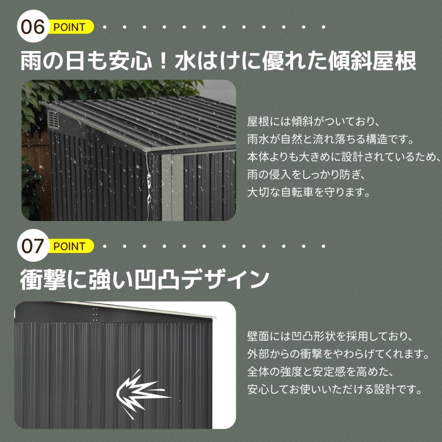 送料込み❣ 新品未使用 【スタンド搭載】自転車倉庫 3台用 プレハブ 物置 屋外 スチール 施錠可能 戸外収納庫 1107735 スタンド搭載】自転車倉庫 3台用 物置 屋外 自転車 倉庫 スチール 施錠
