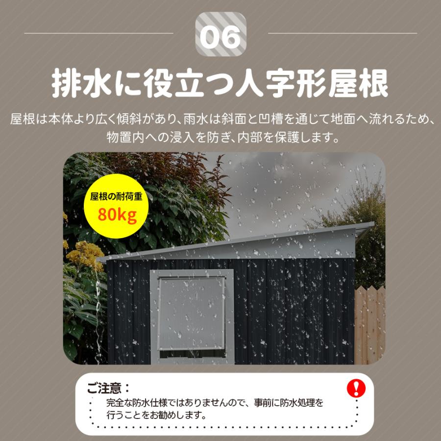 【可動棚&amp;窓付き】物置 屋外 スチール 倉庫 床材補強フレーム付き 戸外収納庫 レビュー特典付き】【可動棚/窓付き】物置 屋外 スチール 倉庫 床材