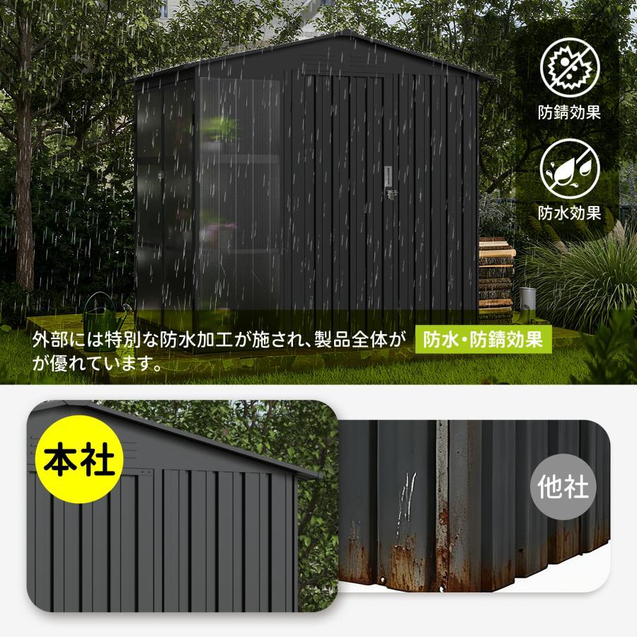 【2026新作】【温室付き】物置 屋外 スチール 可動棚 倉庫 スチール物置 戸外収納庫 可動棚 大型 収納庫 屋外物置 防さび ベランダ 防水 屋外収納 ガーデニング_15