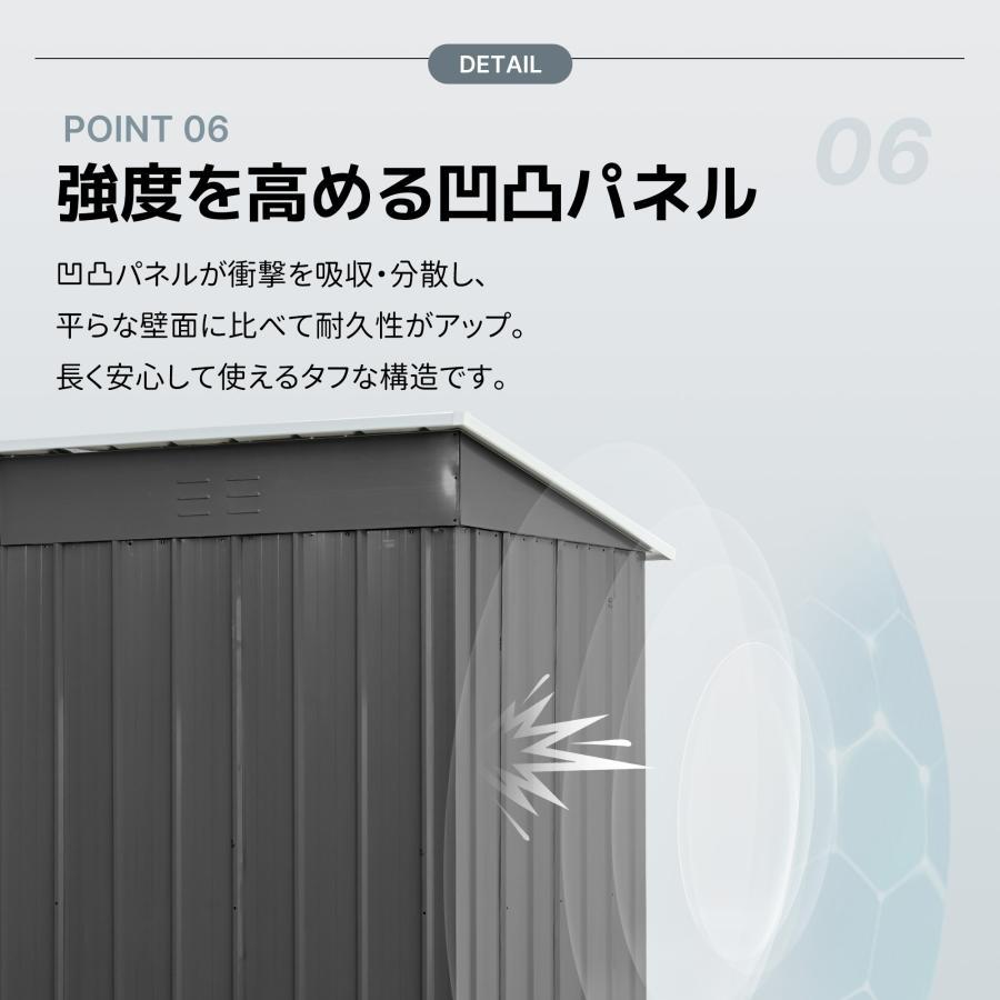 全店5%OFFクーポン利用！】物置 屋外 スチール 倉庫 戸外収納庫 採光窓