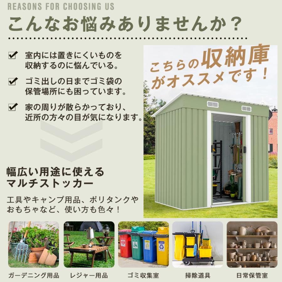 物置 屋外 収納庫 屋外収納庫 大型 置き配 幅183×奥行き108×高182cm 床 