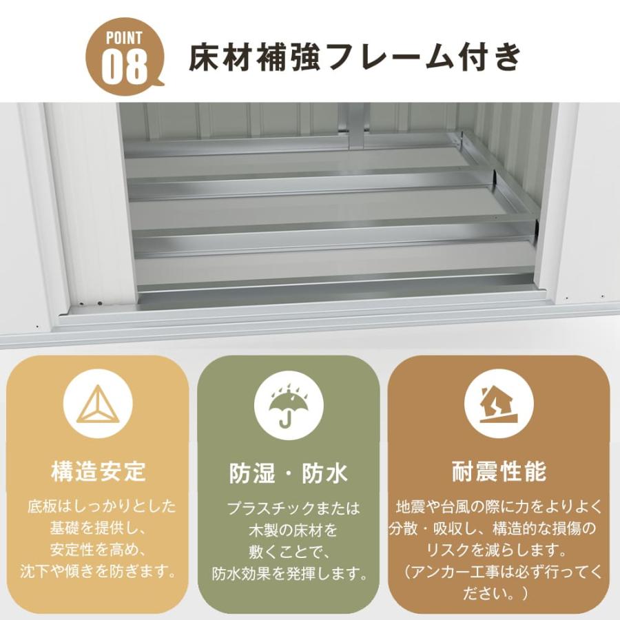 物置 屋外 収納庫 窓付き 屋外収納庫 大型 置き配 幅164×奥行き88×高