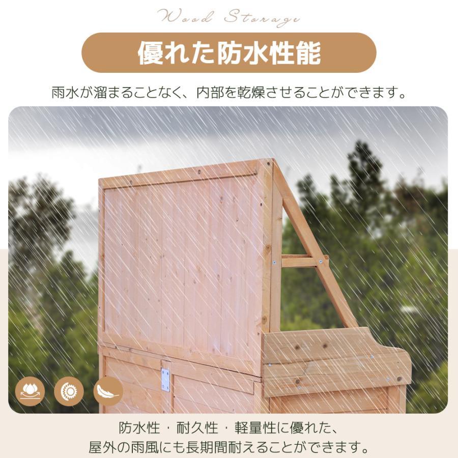 木製物置き 収納 物置 収納庫 シェルフ 天然杉 ガーデンファニチャー