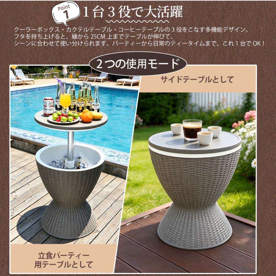 全店5%OFFクーポン利用！】ガーデンテーブル クーラーボックス付き
