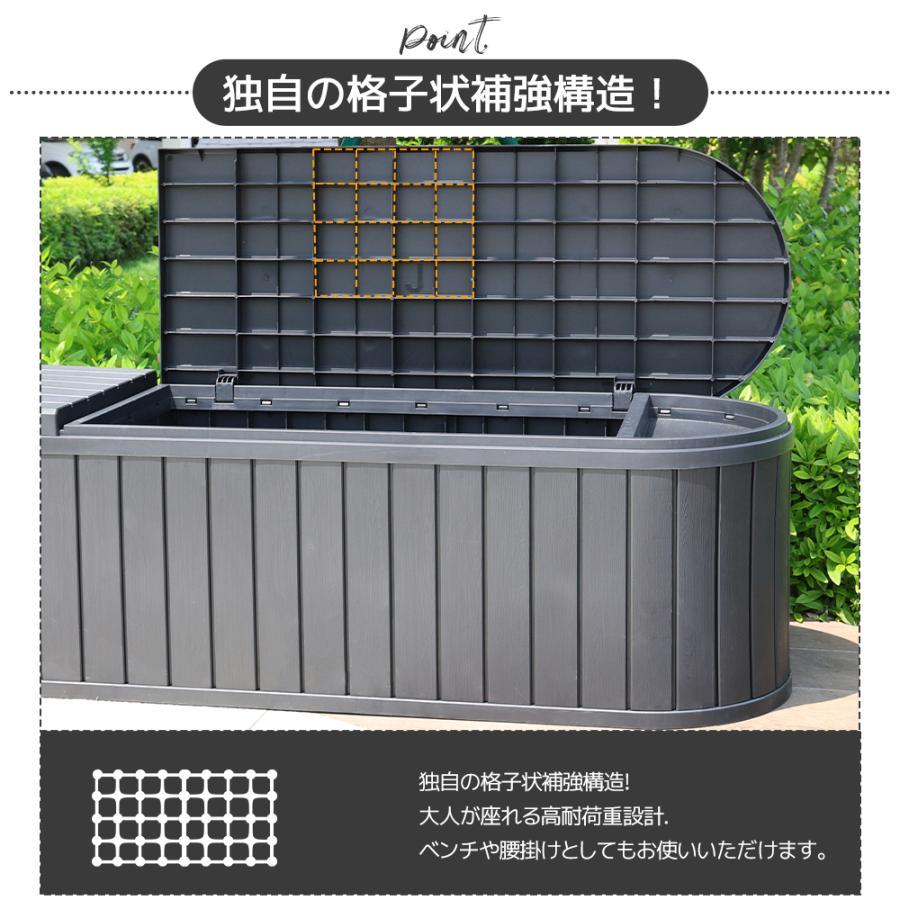 レビュー特典付き】屋外収納ボックス 物置収納 ベンチ 組立簡単 樹脂製