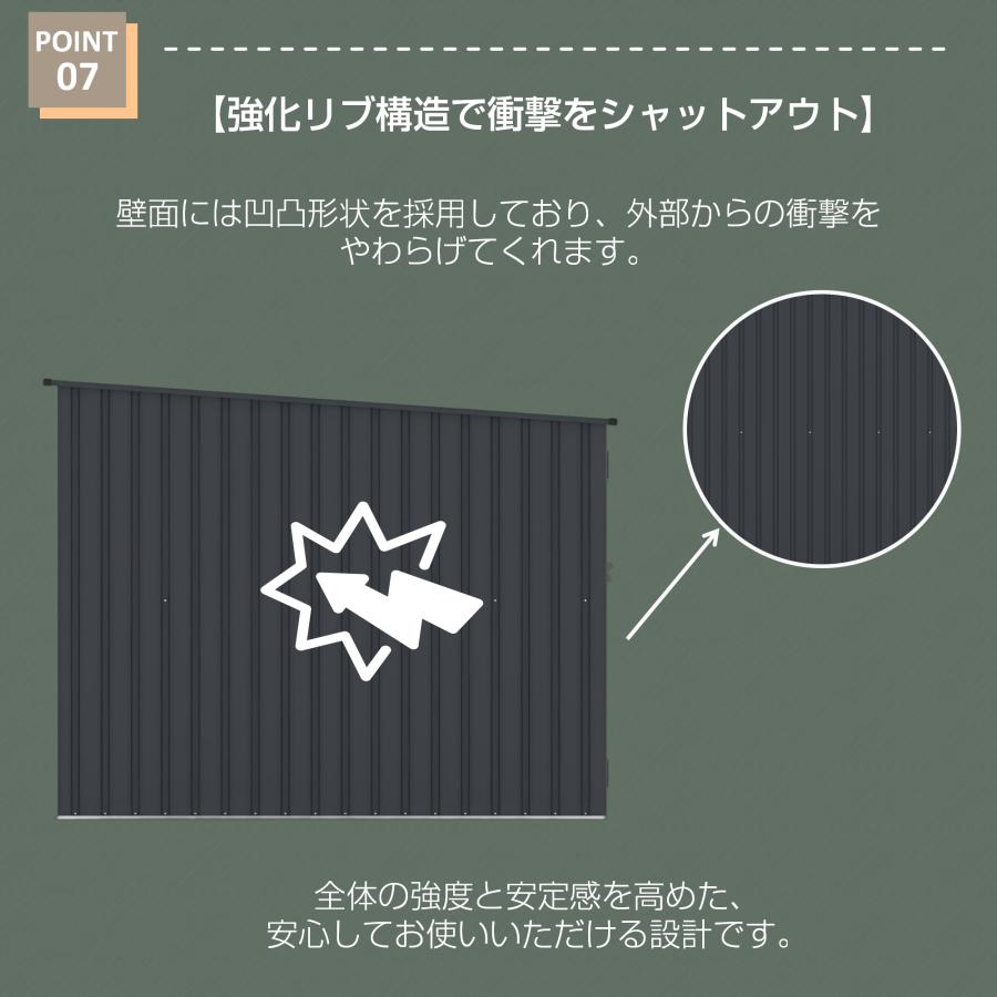 全店5%OFFクーポン利用！】【スタンド搭載】自転車倉庫 2台用 物置
