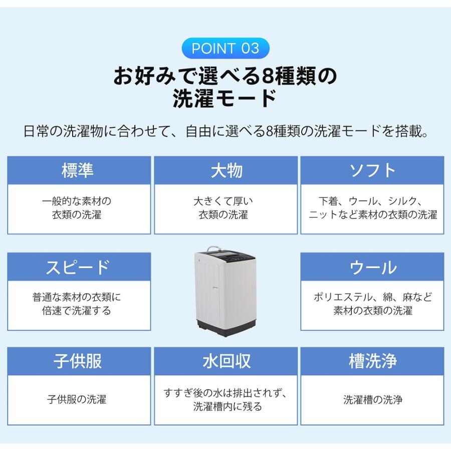 全店5%OFFクーポン利用！】洗濯機 全自動洗濯機 8kg 縦型 8キロ 家族 