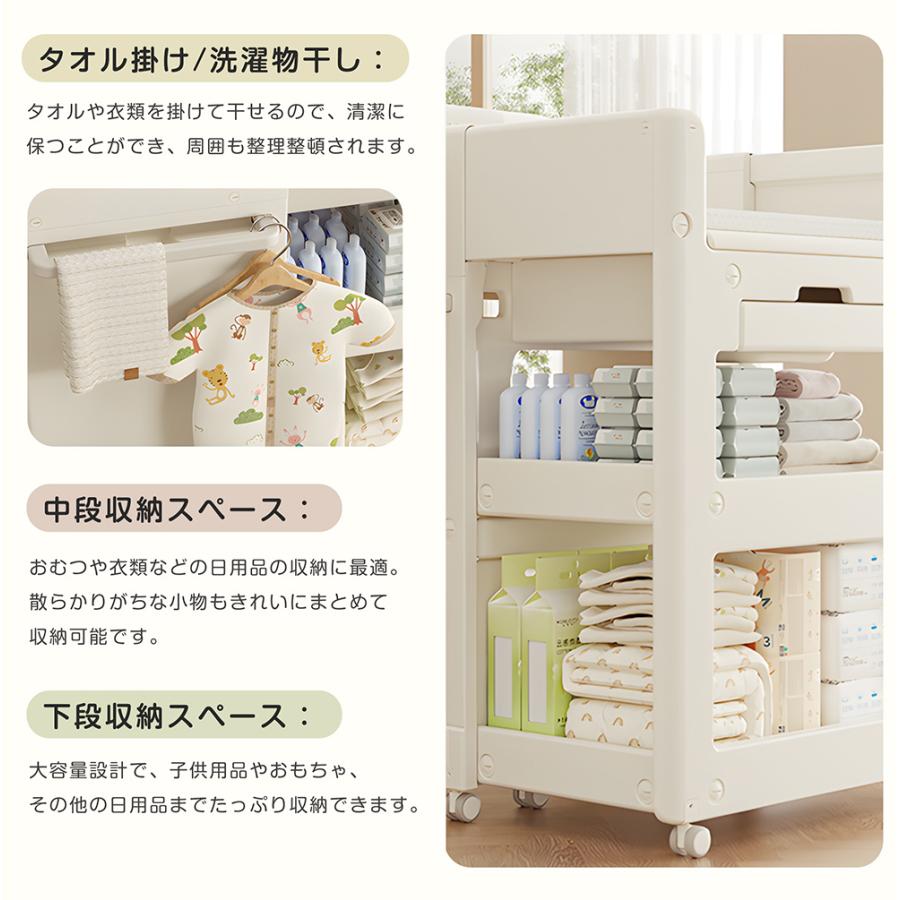 おむつ替え台 おもちゃ箱 折りたたみ可能 組立カンタン 大容量