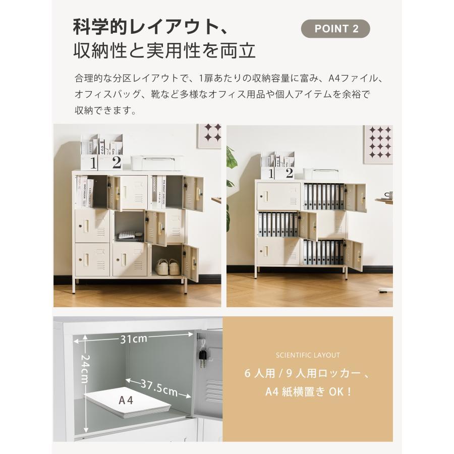 爆買WEEK☆ボナース+5%OFFクーポン】ロッカー スチールロッカー 6人用