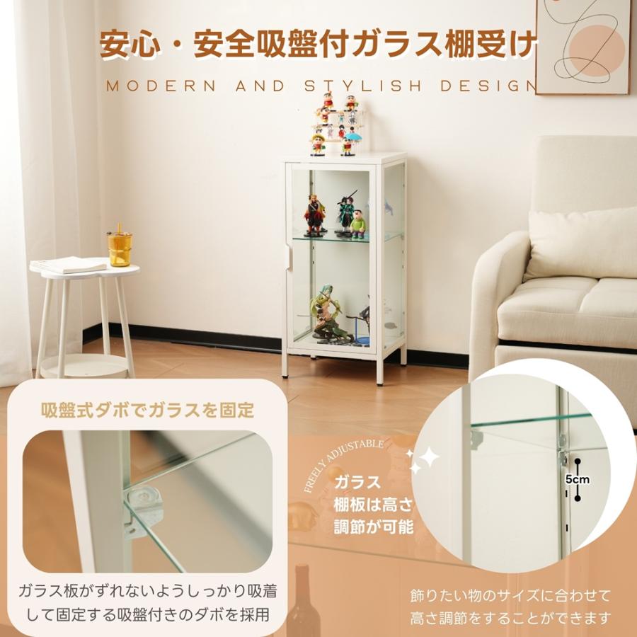 コレクションケース 2段 コレクションシェルフ ガラスディスプレイ