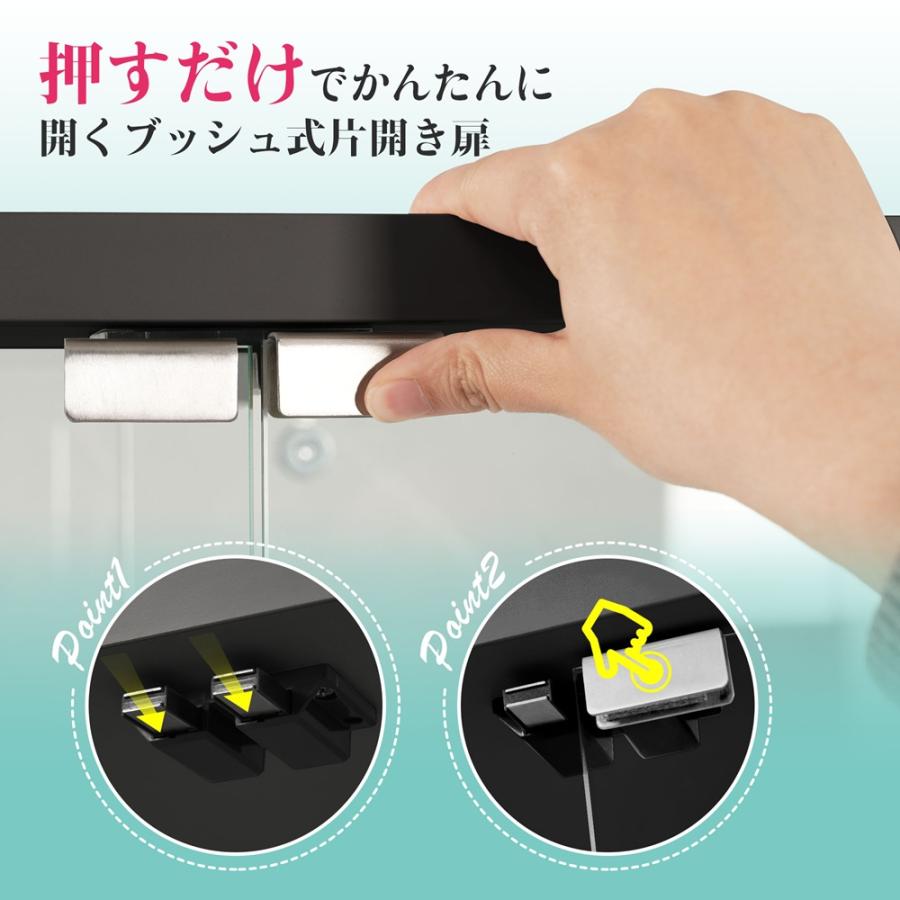 コレクションケース 両扉タイプ 大型 ワイドタイプ ガラスディスプレイ