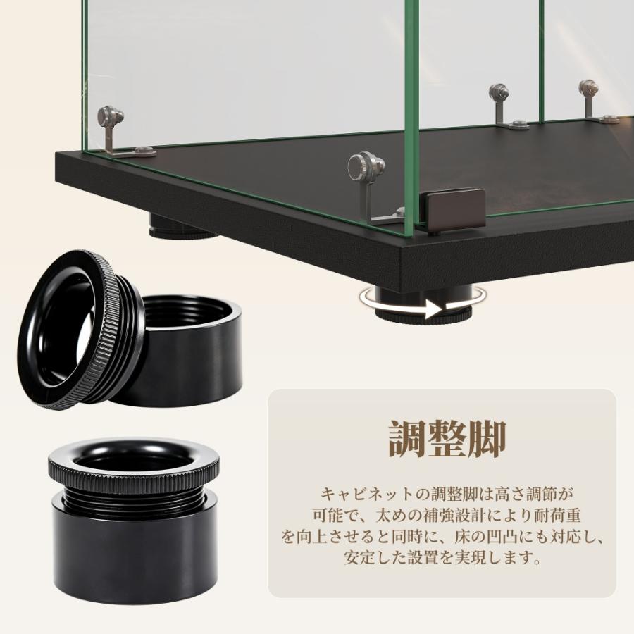 コレクションケース 両扉タイプ 4段 ガラスディスプレイキャビネット ブラック 200円OFFクーポン利用☆9/10 23:00まで】コレクションケース 両扉