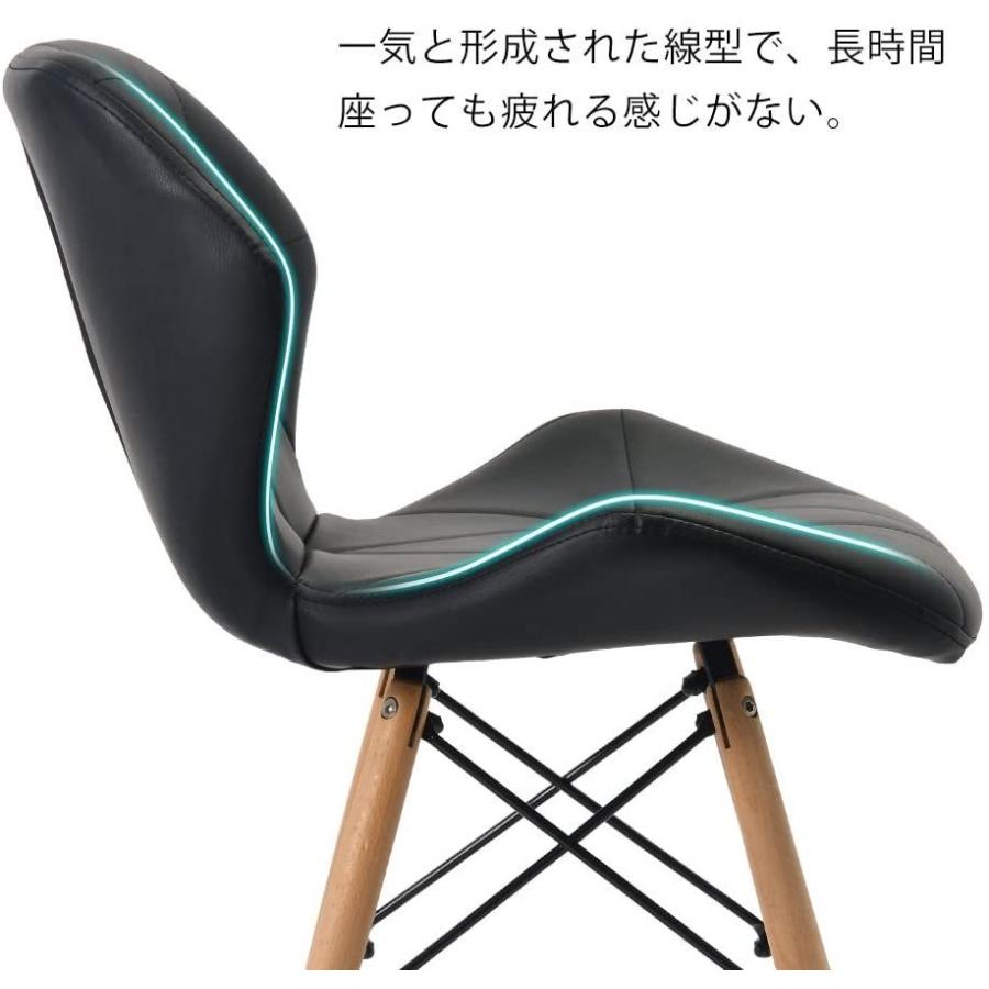 単品1脚】ダイニングチェア イームズチェア 椅子 PUレザー座面