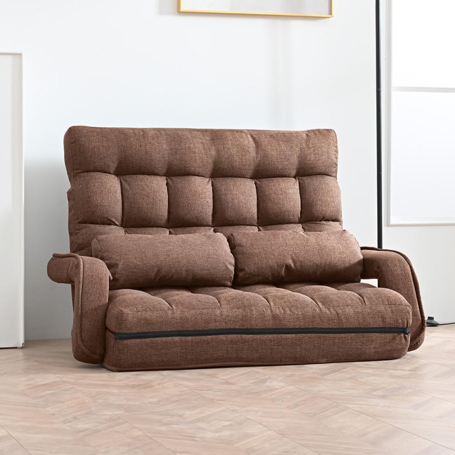 全ストア5%OFFクーポン利用！】座椅子 二人掛け 4WAY 連動肘つき