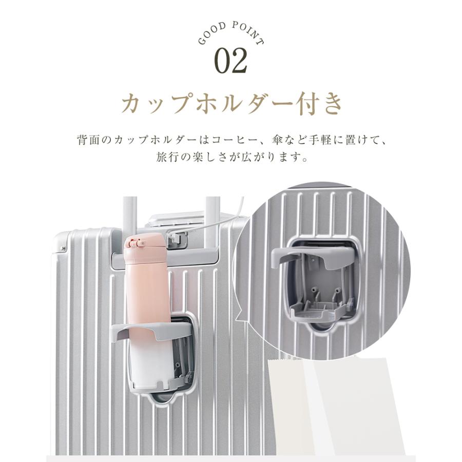 スーツケース Mサイズ キャリーケース 4-7日 キャリーバッグ USB